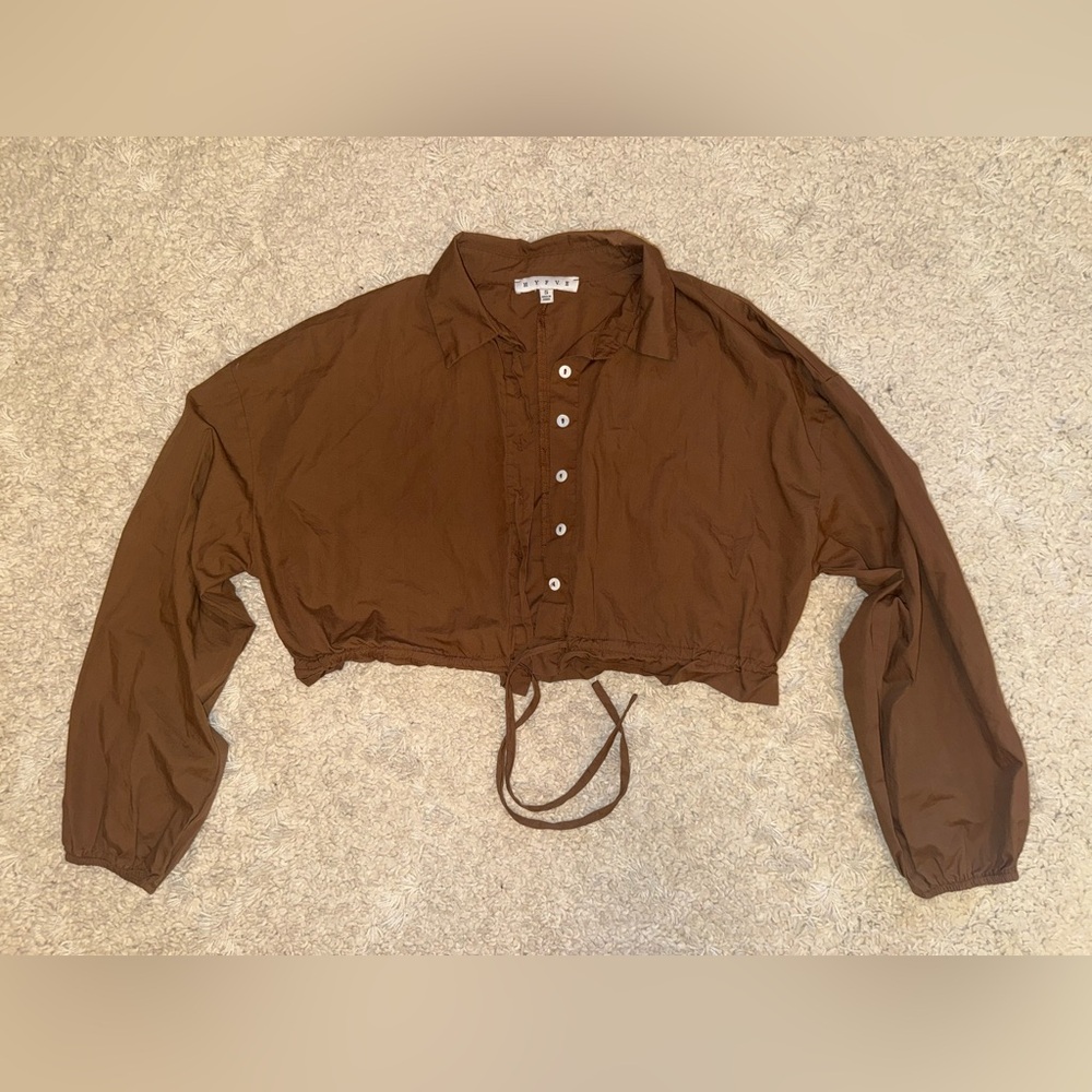 NWOT - HYFVE Button-Up Crop Top